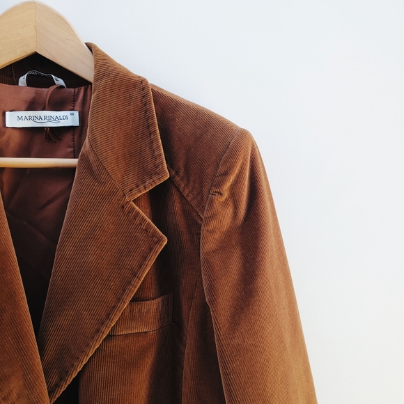 Marina Rinaldi Brown Corduroy Jacket - Picture 3 of 16